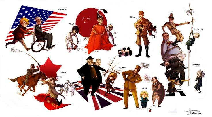 6+boys, adolf_hitler, america_(hetalia), american_flag, artist_request, axis_powers_hetalia, black_hair, blonde_hair