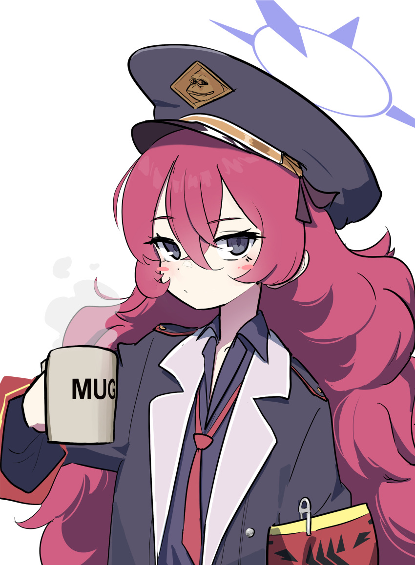 1girl, absurdres, armband, bad_anatomy, bad_arm, black_coat, black_headwear, black_shirt