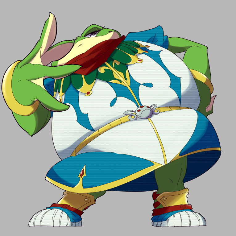 1boy, belt, breath_of_fire, breath_of_fire_ii, ekaru_hoppe_de_pe_tapeta, full_body, grey_background, grey_eyes