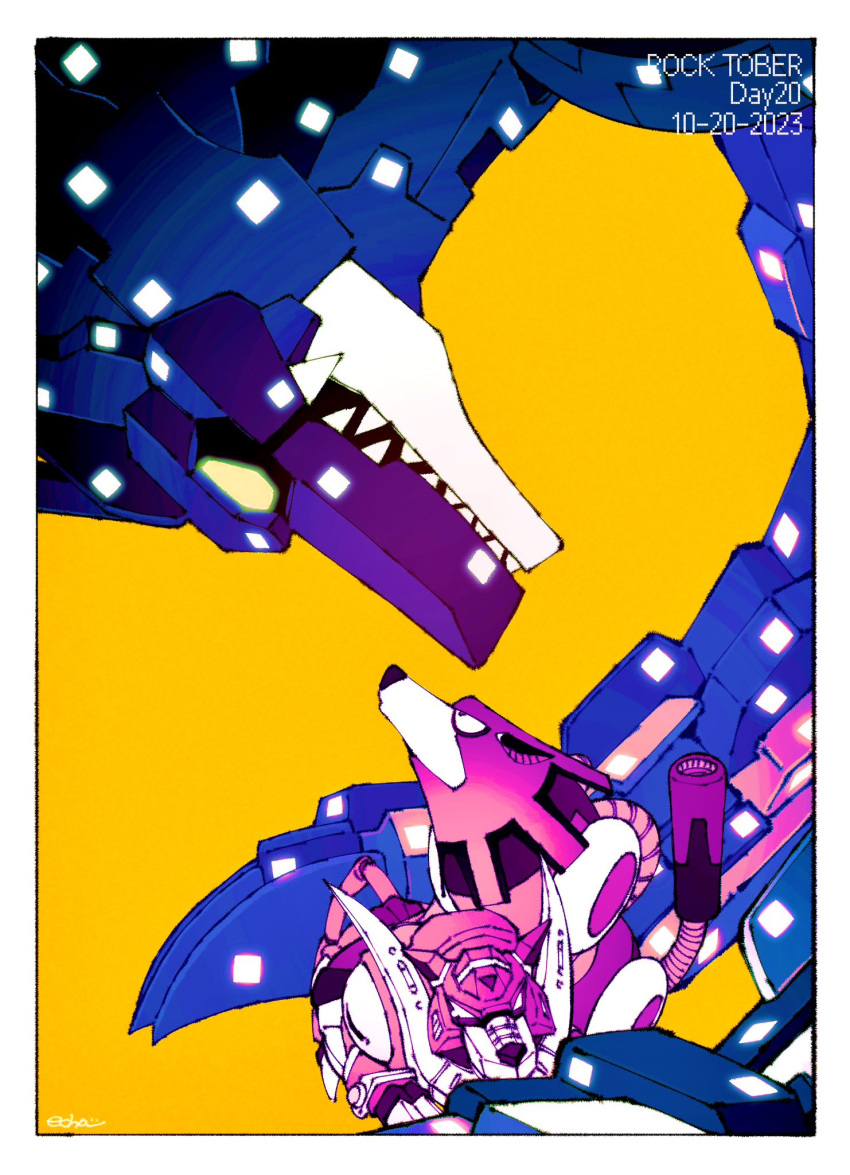 colored_sclera, commentary, dated, english_commentary, english_text, gospel_(mega_man), highres, in-franchise_crossover