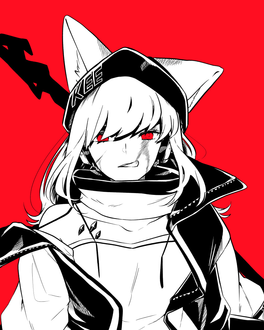 1girl, absurdres, animal_ear_fluff, animal_ears, arknights, beanie, commentary_request, dirty