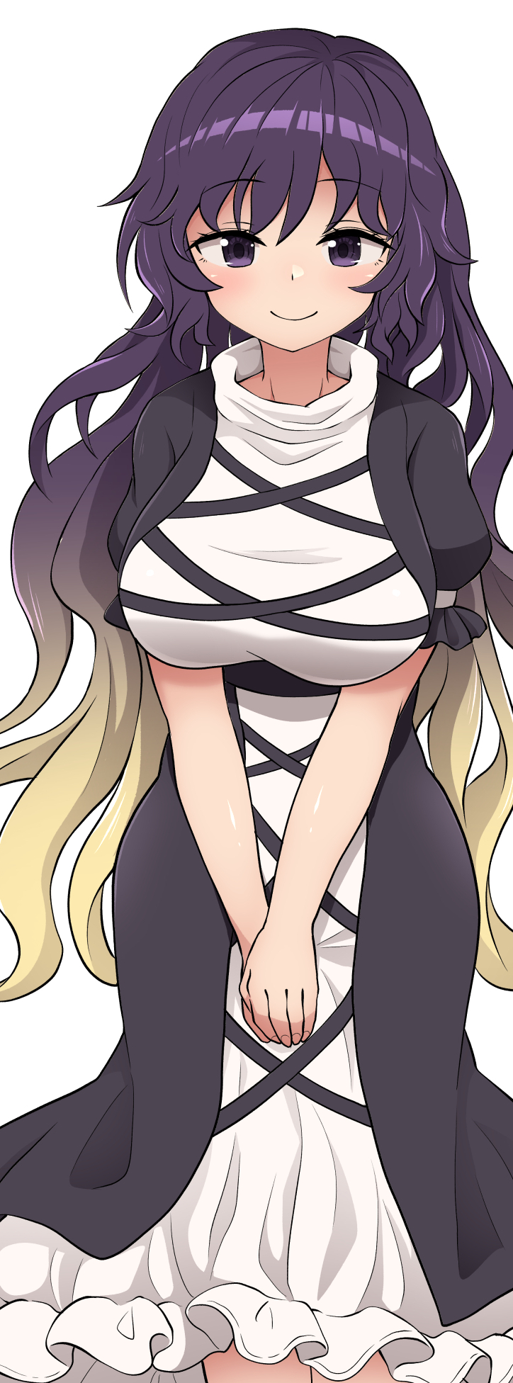 1girl, breasts, chups, closed_mouth, commentary_request, cross-laced_clothes, dress, highres