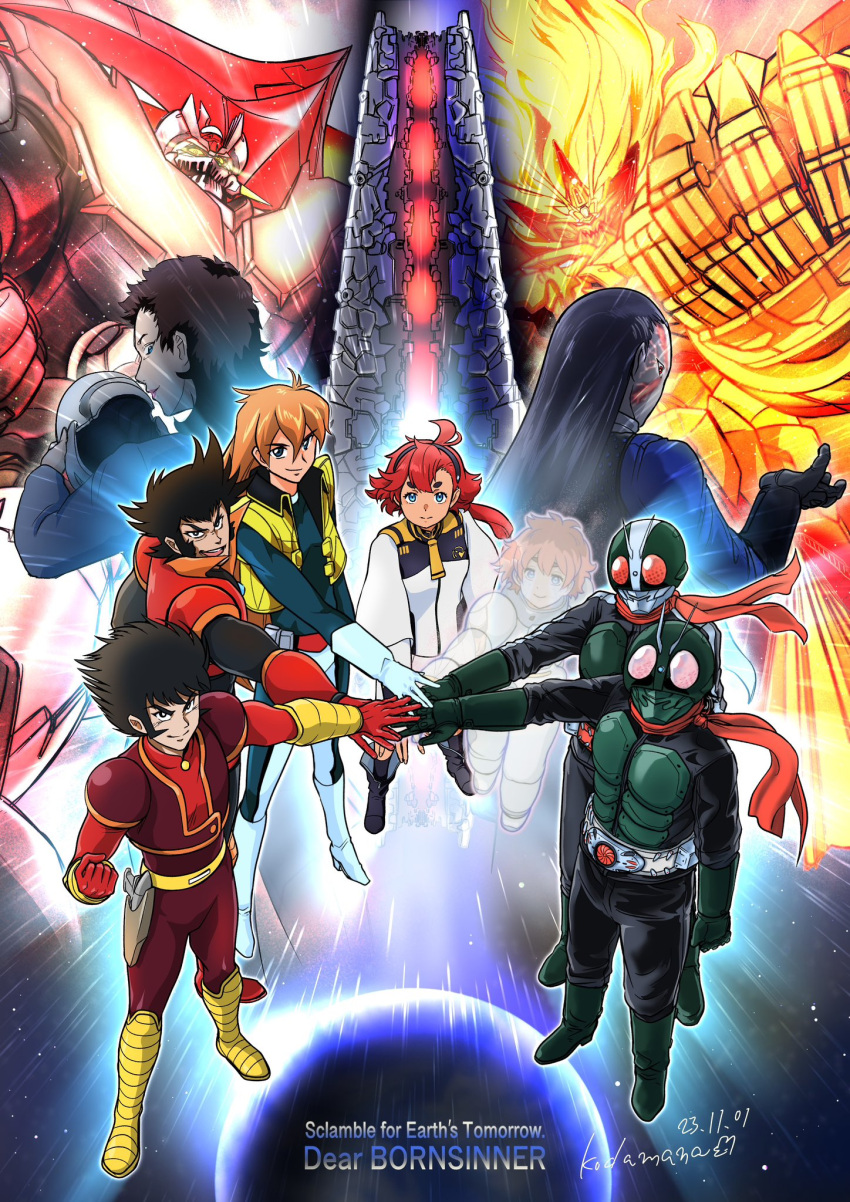 6+boys, 6+girls, artist_request, asticassia_school_uniform, black_hairband, blonde_hair, ericht_samaya, gaogaigar