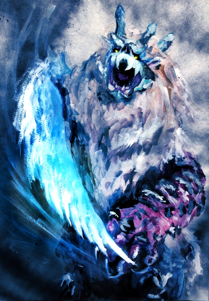claws, cropped_feet, crystal_sword, glowing, glowing_eyes, goss_harag, horns, monster_hunter_(series)