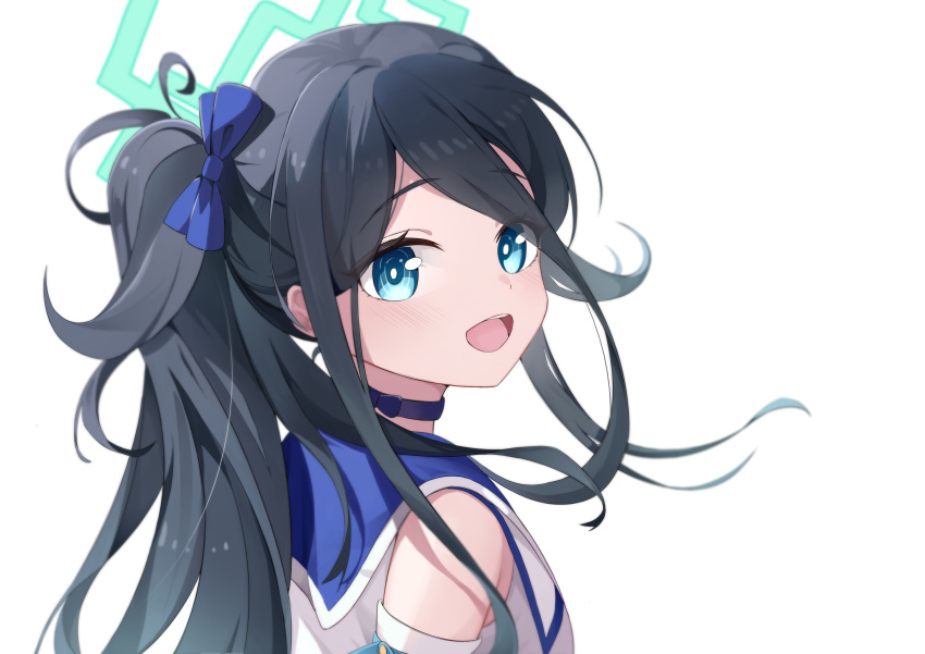 1girl, absurdly_long_hair, absurdres, aris_(blue_archive), black_choker, black_hair, blue_archive, blue_bow