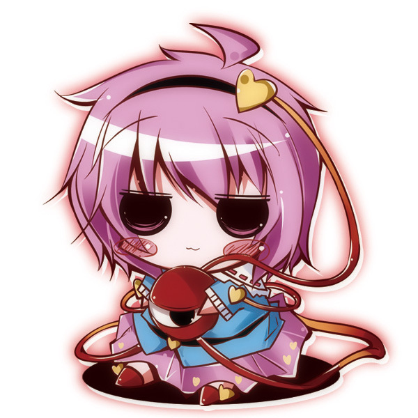 ahoge, blush_stickers, chibi, hairband, heart, komeiji_satori, pink_eyes, pink_hair