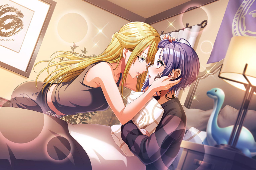 blonde_hair, blue_eyes, d4dj, dress, long_hair, neo_(d4dj), sophia_(d4dj)