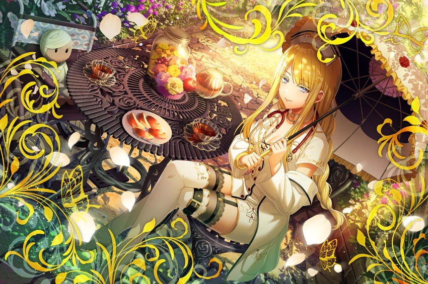 blonde_hair, blue_eyes, d4dj, dress, long_hair, neo_(d4dj), smile