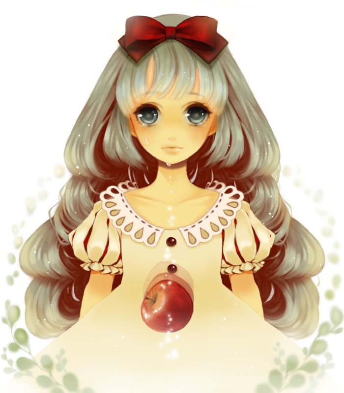alternate_hairstyle, apple, aqua_eyes, aqua_hair, bangs, buttons, curly_hair, dress