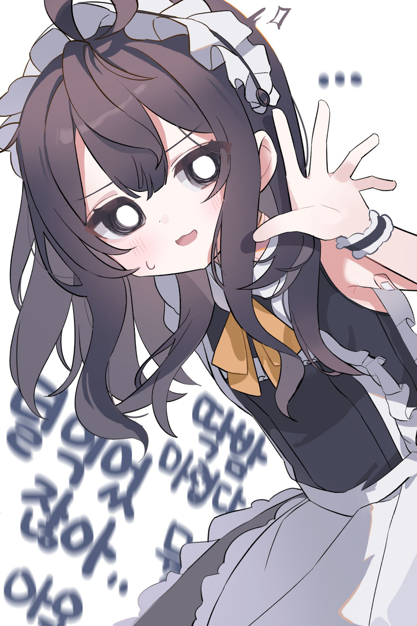 1girl, absurdres, apron, black_eyes, black_hair, genderswap, genderswap_(mtf), highres