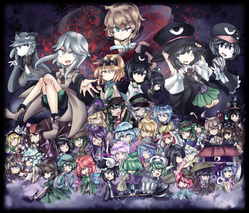 >_<, 6+others, absolutely_everyone, ahoge, ajirogasa, androgynous, anniversary, antennae