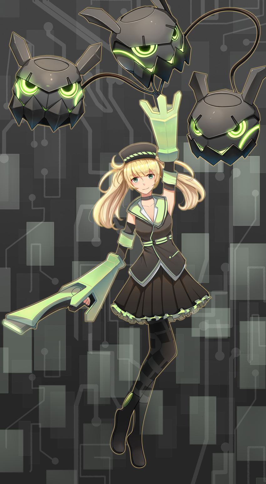 1girl, absurdres, character_request, floating, forever_7th_capital, highres, ziranyuan