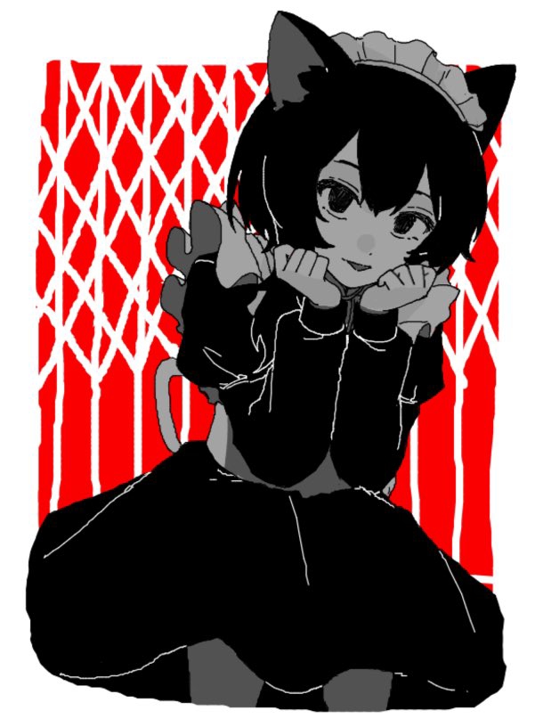 1girl, animal_ears, apron, cat_ears, cat_girl, cevio, chikyuu_no_ura_(cevio), commentary_request