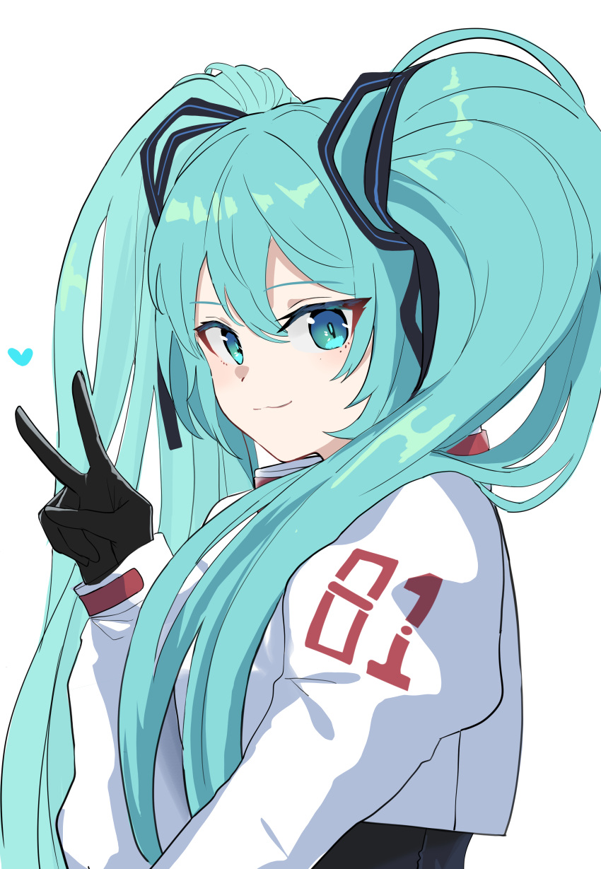 1girl, absurdres, black_gloves, gloves, green_eyes, green_hair, hatsune_miku, highres