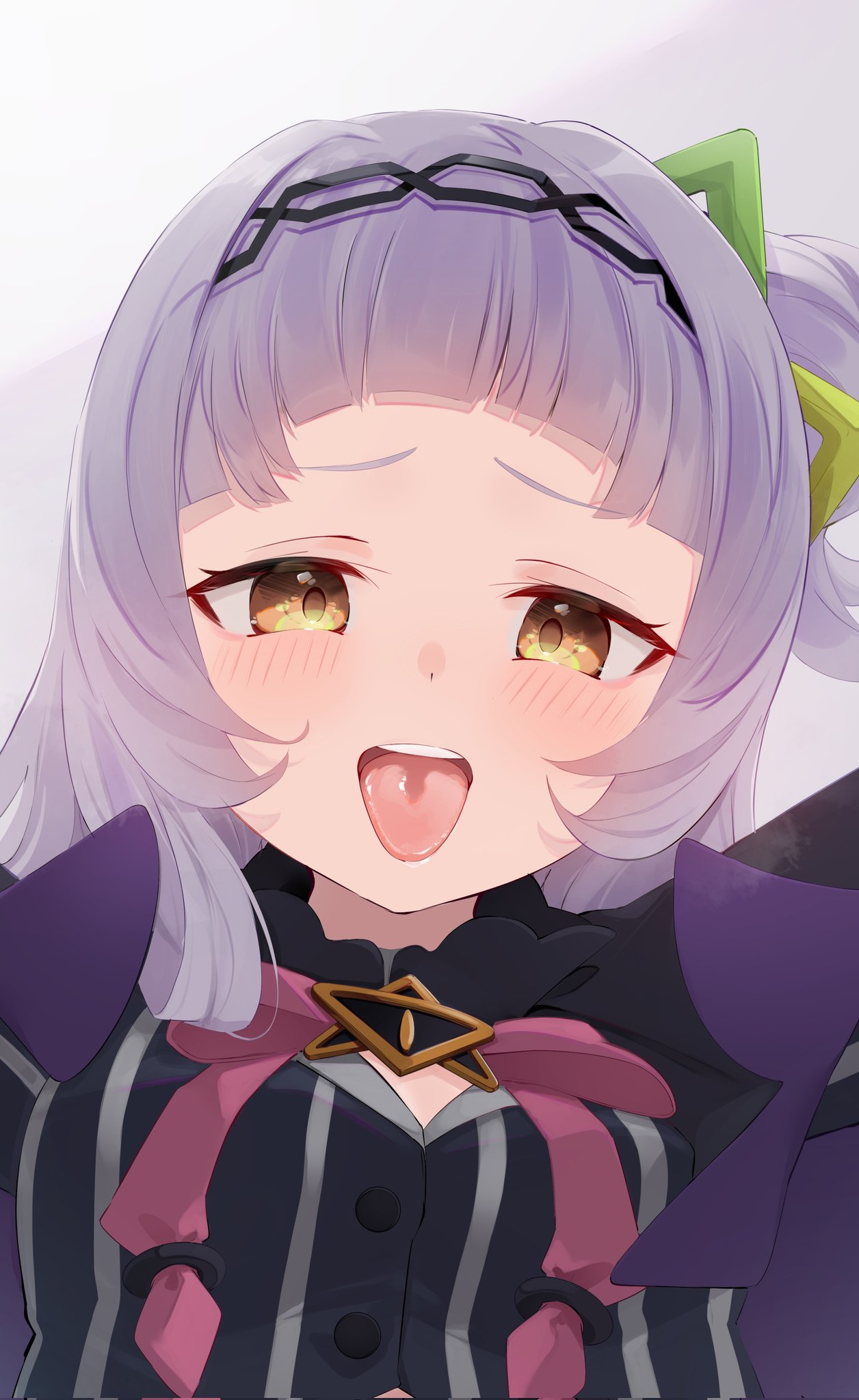 1girl, blush, brooch, corrupted_twitter_file, hair_ornament, highres, hololive, jewelry
