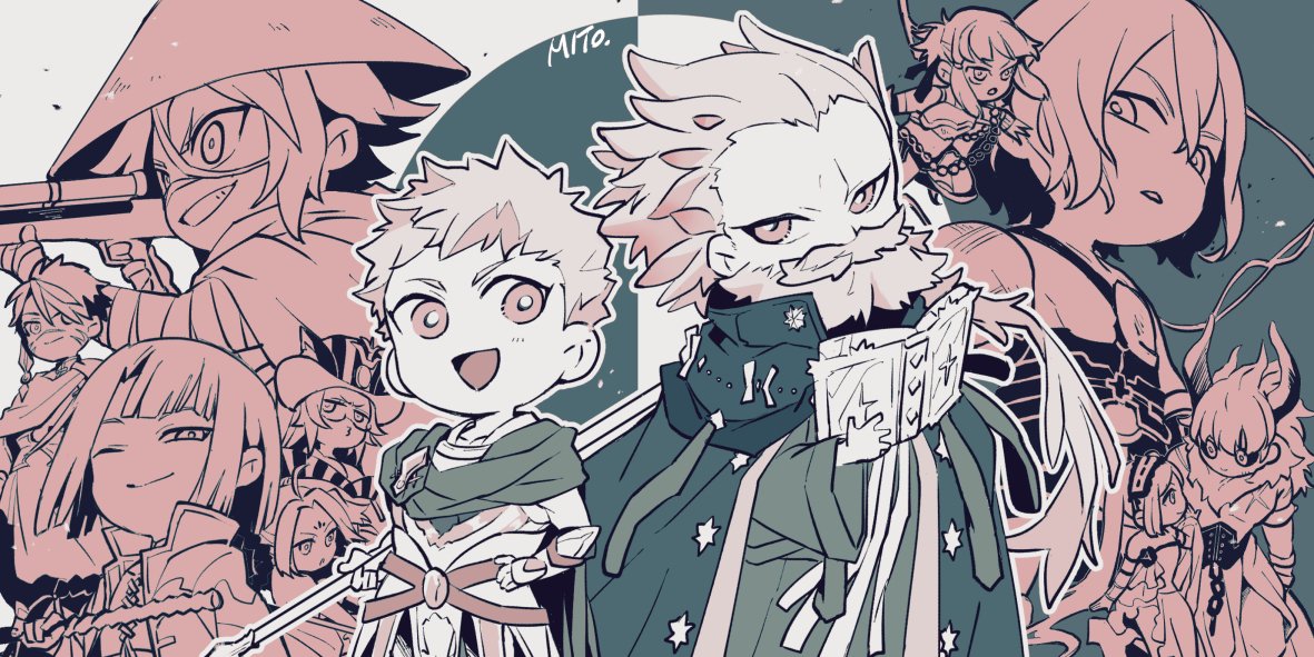 ahoge, ajirogasa, artist_name, asterios_(fate), beard, book, cape, chibi