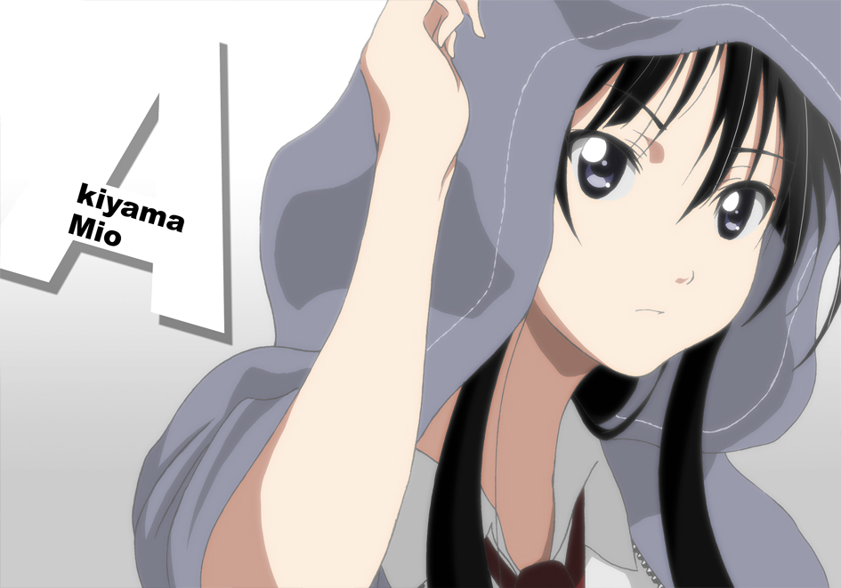 bad_id, black_eyes, black_hair, hime_cut, hoodie, k-on!, long_hair, no_thank_you