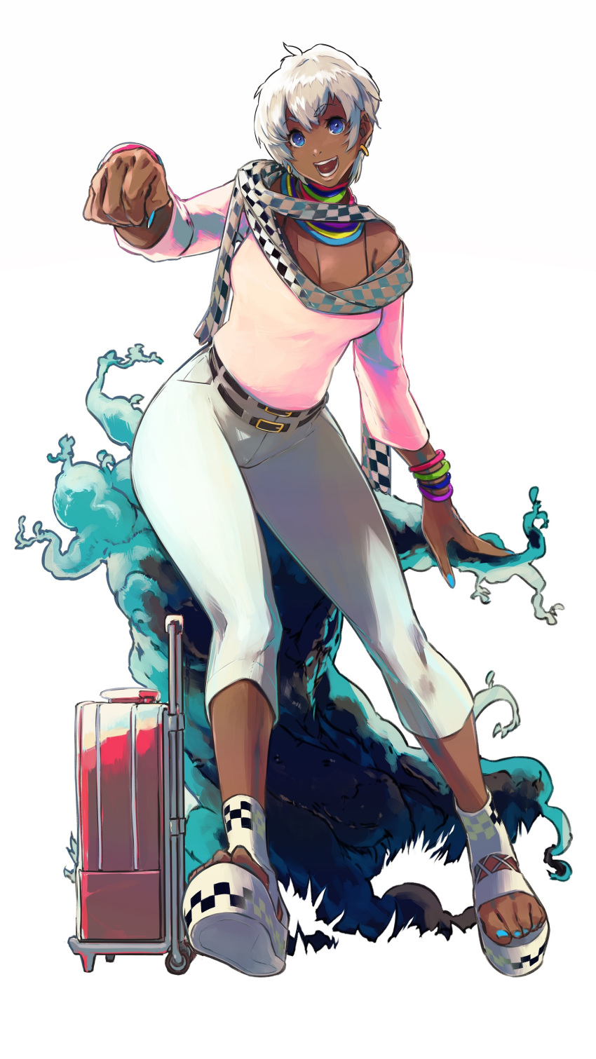 absurdres, bangle, bracelet, clenched_hand, elena_(street_fighter), highres, jewelry, king_rooper