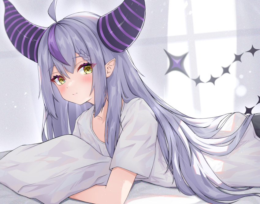 1girl, ahoge, auroraescientia, blush, braid, braided_bangs, grey_hair, highres