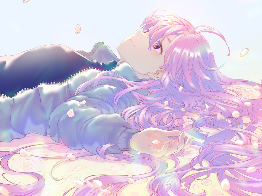 1girl, badeline, black_sweater, breasts, celeste_(video_game), commentary, cowlick, down_jacket