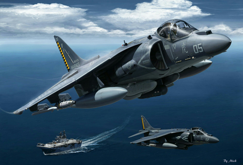 2others, aircraft, aircraft_carrier, airplane, ambiguous_gender, artist_name, blue_sky, canopy_(aircraft)