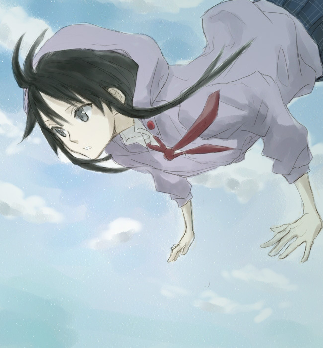 black_hair, cloud, clouds, gogono_pan'ya, gogono_panya, hime_cut, hoodie, k-on!