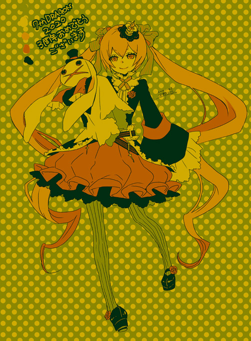 1girl, 7th_dragon_(series), 7th_dragon_2020, anniversary, armband, black_jacket, blonde_hair, bow