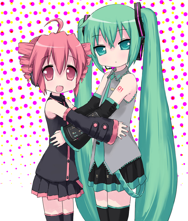 cosplay, detached_sleeves, drill_hair, hatsune_miku, hatsune_miku_(cosplay), isou_nagi, iwasaki_minami, kasane_teto