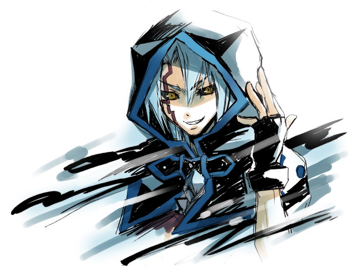 character_request, fingerless_gloves, gloves, grin, hoodie, kiryuu_kyousuke, smile, solo