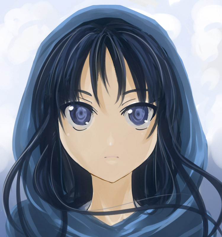 black_hair, blue_eyes, dtcy, hoodie, k-on!, long_hair, no_thank_you, no_thank_you!