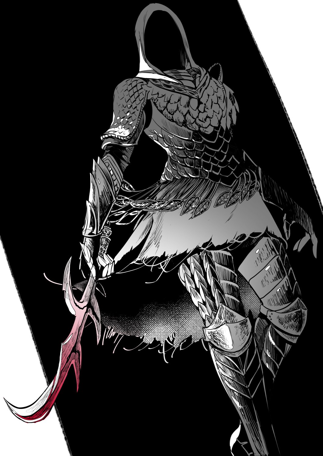 1other, armor, armored_boots, black_background, black_knife_tiche, boots, breastplate, elden_ring