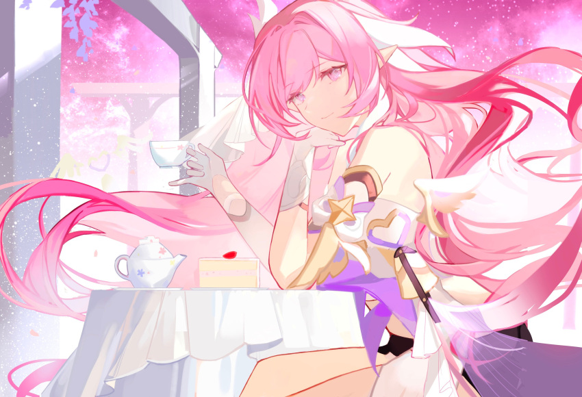 1girl, absurdres, annnnq, bare_legs, bare_shoulders, birthday, black_shorts, cake