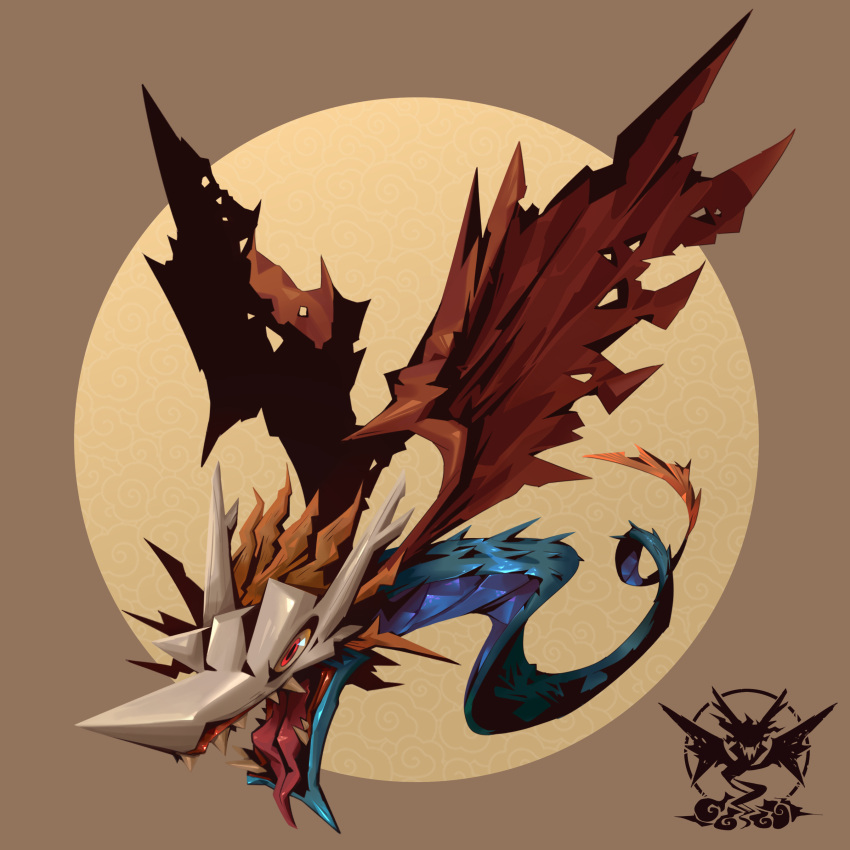 972819623datiancai, absurdres, airdramon, brown_background, claws, digimon, digimon_(creature), highres