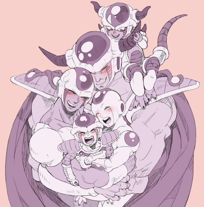 5boys, alien, armor, black_nails, blush, brothers, cape, carrying
