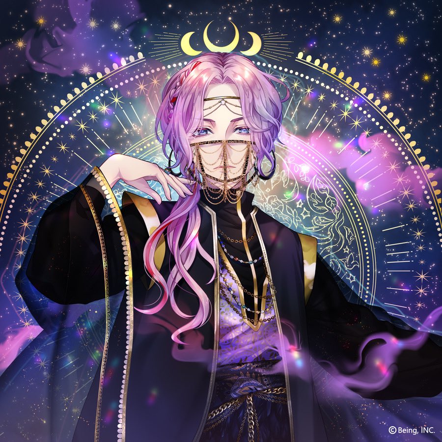 1boy, androgynous, arabian_clothes, black_jacket, black_shirt, blue_eyes, braid, chain_belt