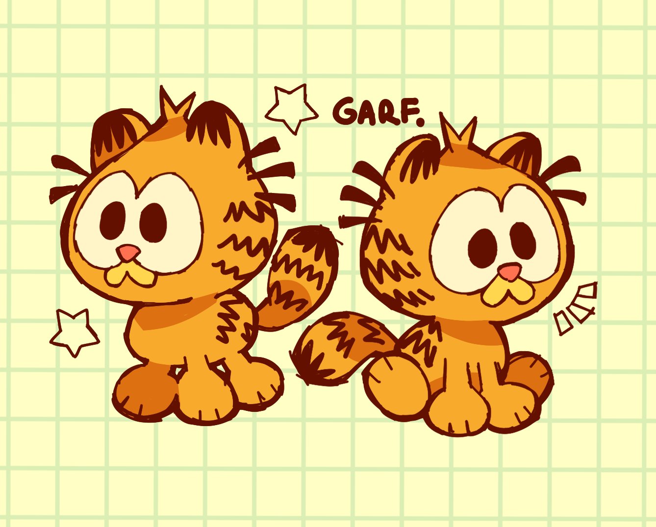 animal_focus, black_eyes, cat, character_name, commentary, english_commentary, garfield, garfield_(character)