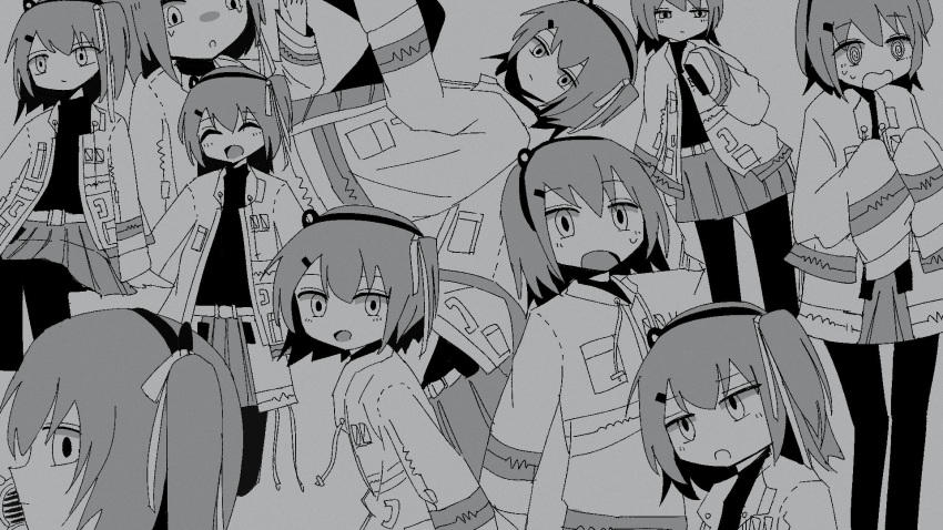 1girl, :o, @_@, ^_^, a.i._voice, adachi_rei, ashuu_(4syup), belt