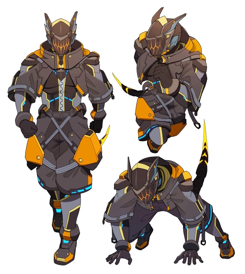 1boy, all_fours, avatar_(pso2), black_bodysuit, black_cloak, black_shorts, bodysuit, cloak