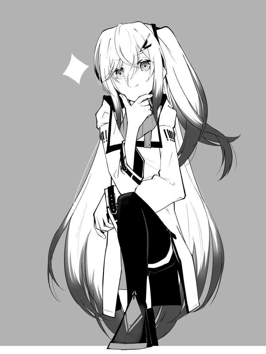 1girl, absurdres, allial_(coefont), arm_rest, boots, coefont, diamond_(shape), foot_out_of_frame