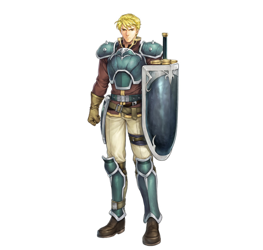 1boy, armor, blonde_hair, brown_footwear, fire_emblem, fire_emblem:_the_blazing_blade, fire_emblem_heroes, harken_(fire_emblem)