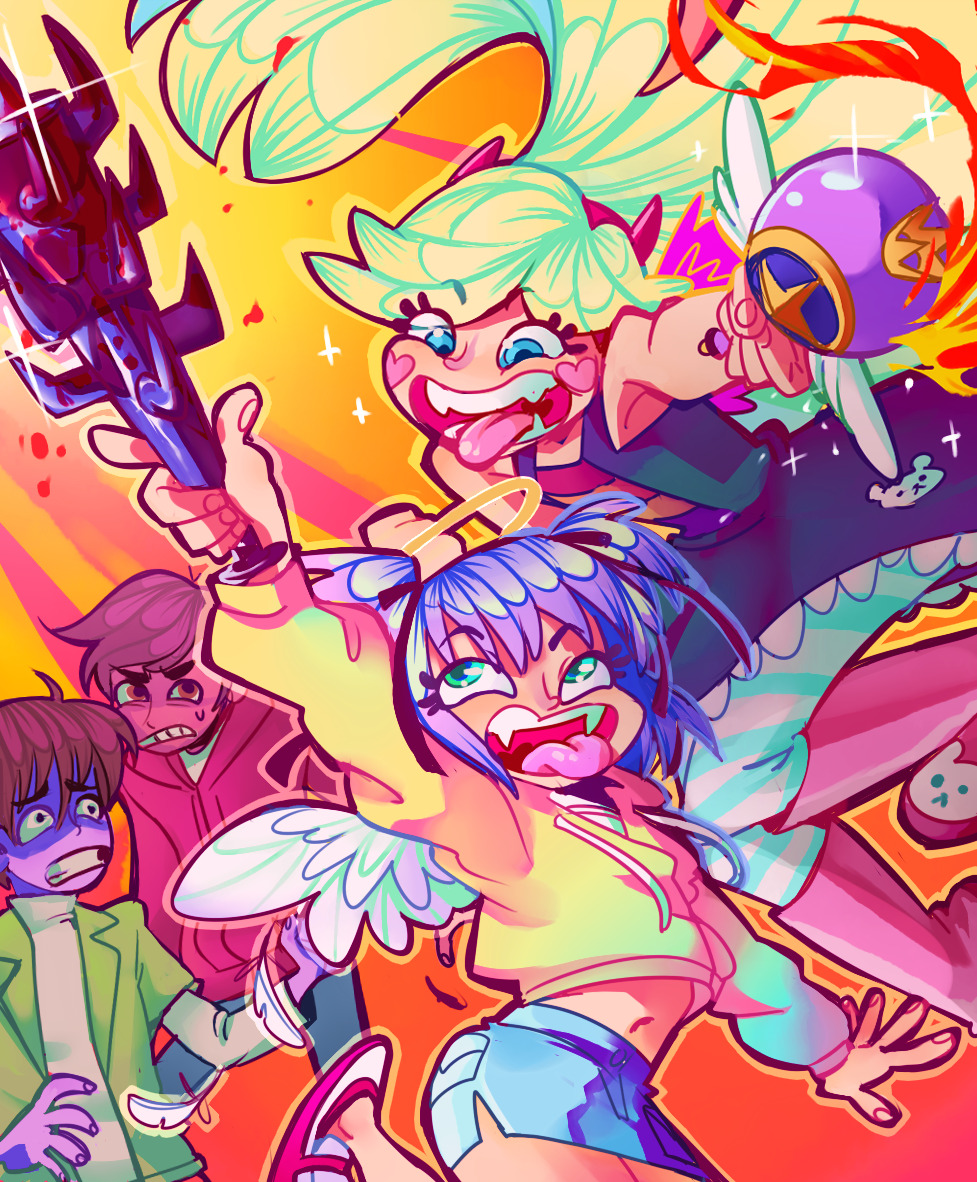 bokusatsu_tenshi_dokuro-chan, kusakabe_sakura, marco_diaz, mitsukai_dokuro, star_butterfly, star_vs_the_forces_of_evil, tagme