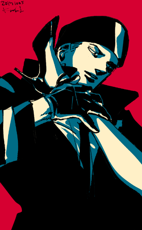 1boy, 1girl, alexander_(veil), coat, collared_coat, commentary, dated, emma_(veil)