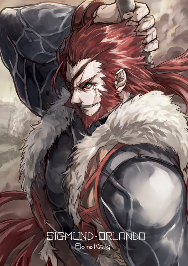 1boy, ao_no_kiseki, black_jacket, blue_eyes, character_name, copyright_name, eiyuu_densetsu, facial_hair