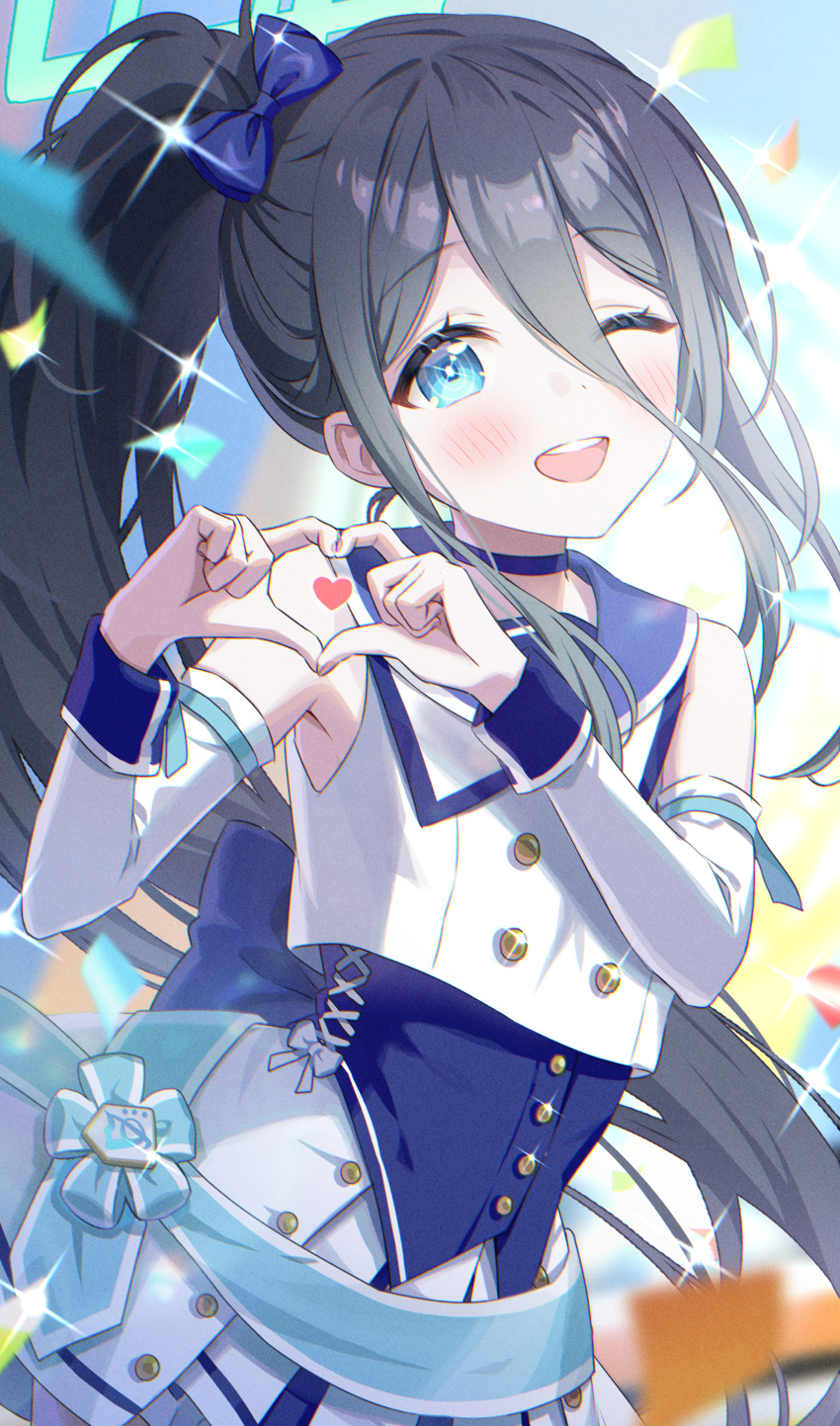 1girl, absurdly_long_hair, absurdres, aris_(blue_archive), bare_shoulders, black_hair, blue_archive, blue_bow