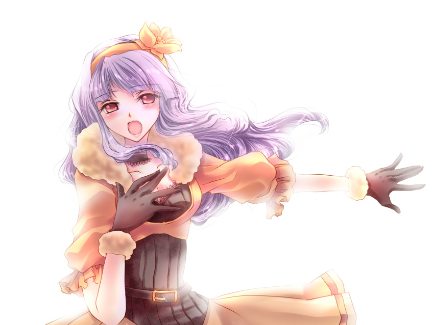 breasts, choker, cleavage, gloves, hair_ornament, hairband, idolmaster, long_hair