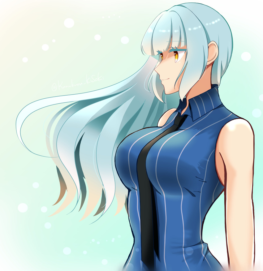 1girl, absurdres, blunt_bangs, breasts, eiyuu_densetsu, floating_hair, from_side, highres