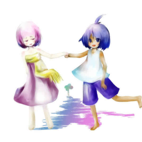 blue_hair, guu, hale, hare, hare+guu, jungle_wa_itsumo_hare_nochi_guu, pink_hair