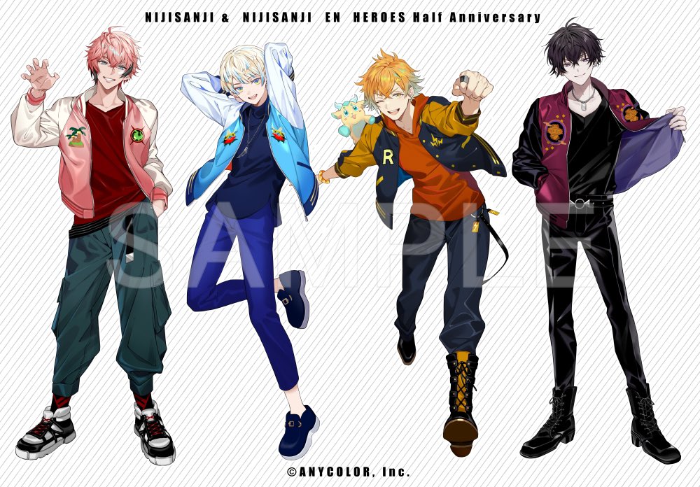 4boys, akagi_wen, baggy_pants, belt, black_belt, black_footwear, black_hair, black_pants