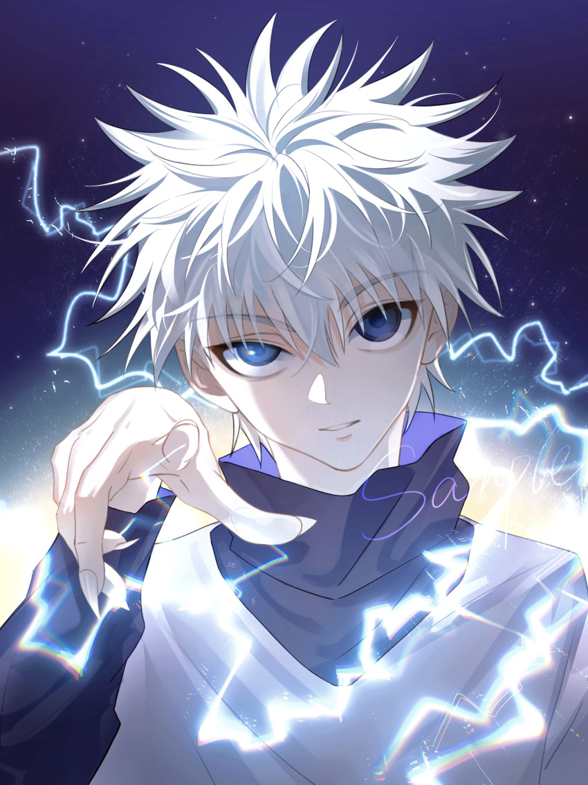 1boy, absurdres, child, electricity, electrokinesis, energy, fingernails, highres