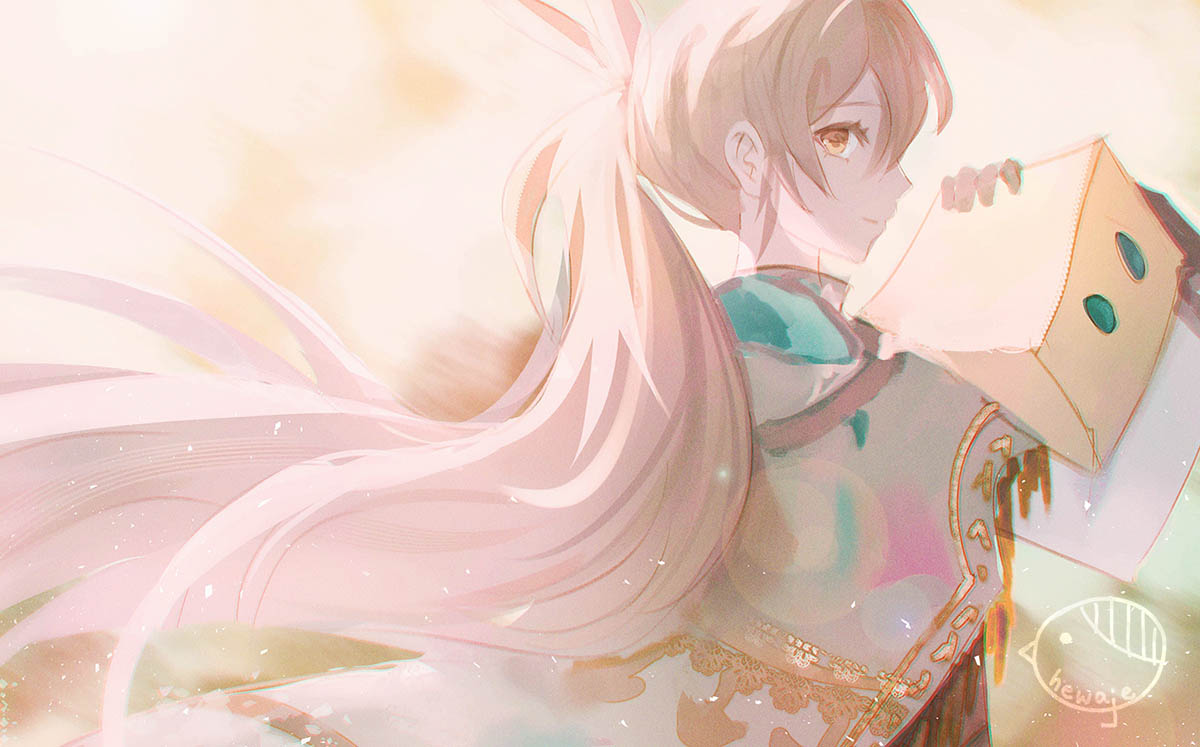 1girl, brown_capelet, brown_cloak, brown_eyes, brown_hair, capelet, cloak, crossed_bangs